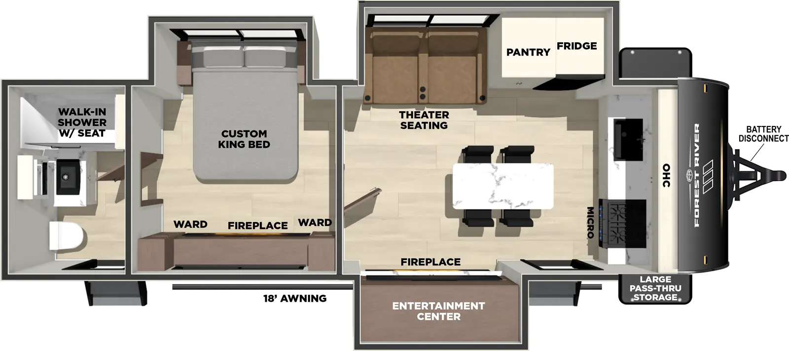 Vibe 2500FIK Floorplan
